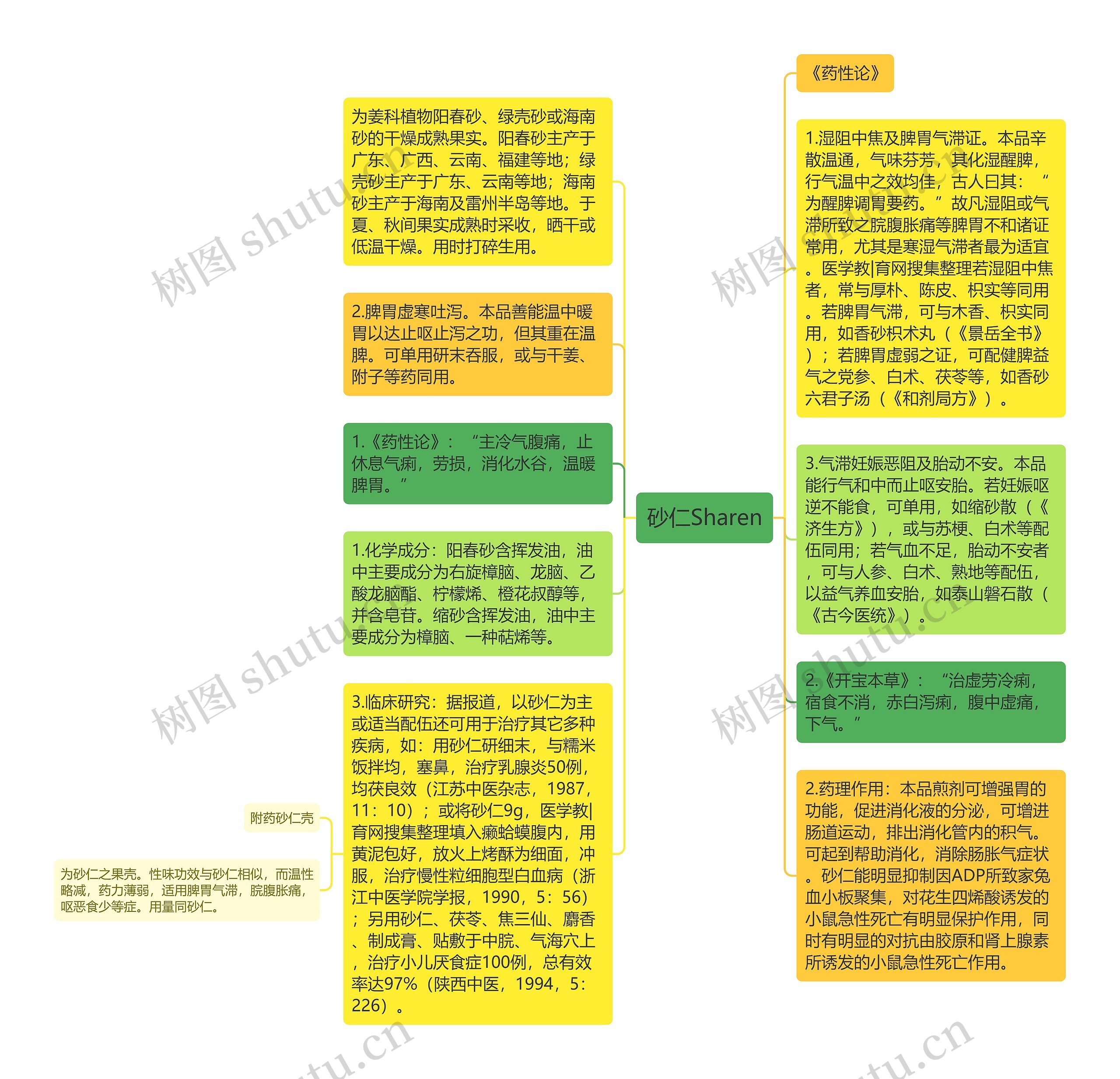 砂仁Sharen思维导图