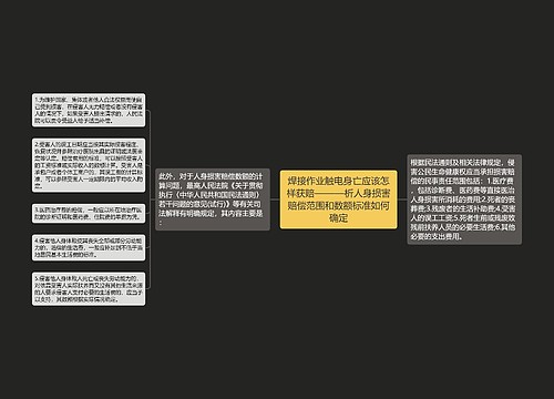 焊接作业触电身亡应该怎样获赔———析人身损害赔偿范围和数额标准如何确定