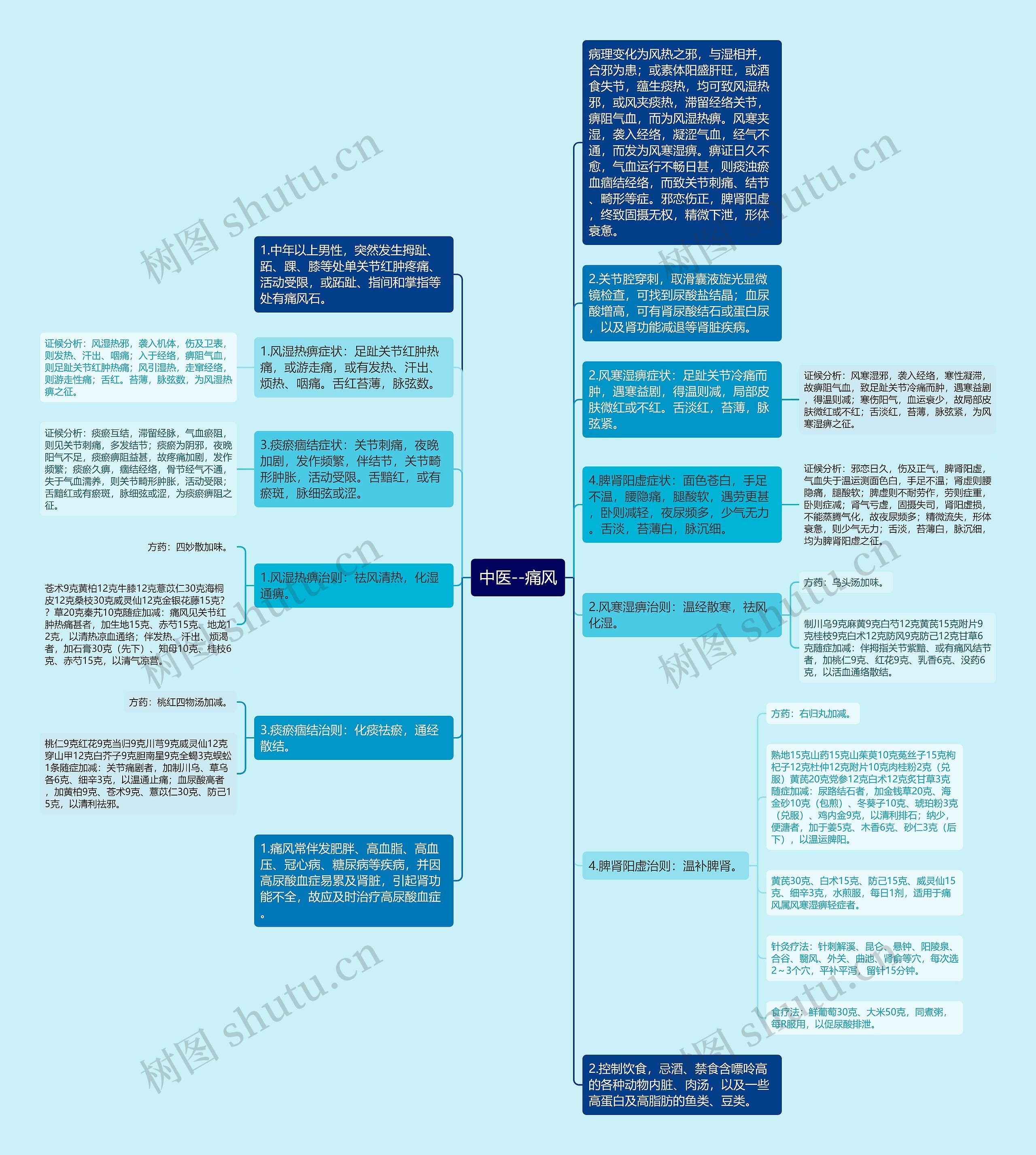 中医--痛风思维导图