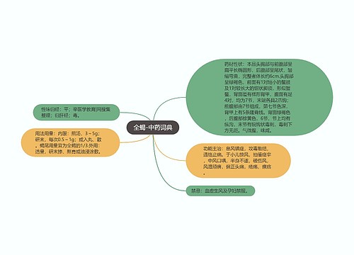 全蝎-中药词典