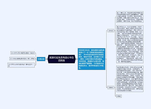 就算约定免责有违公平仍须担责