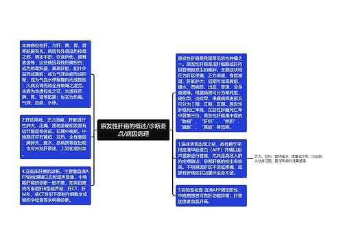 原发性肝癌的概述/诊断要点/病因病理