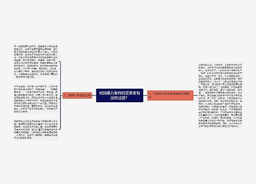 校园暴力案件的受害者有没有过错？