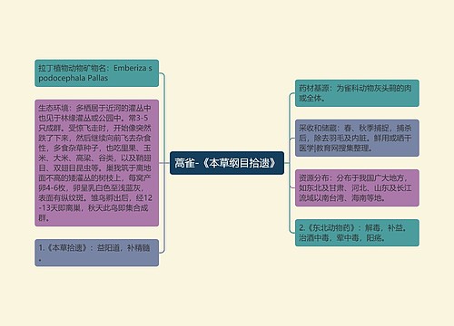 蒿雀-《本草纲目拾遗》