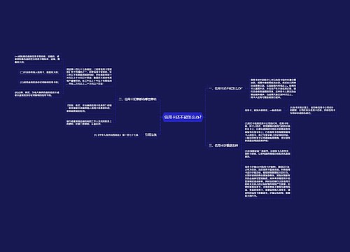信用卡还不起怎么办?
