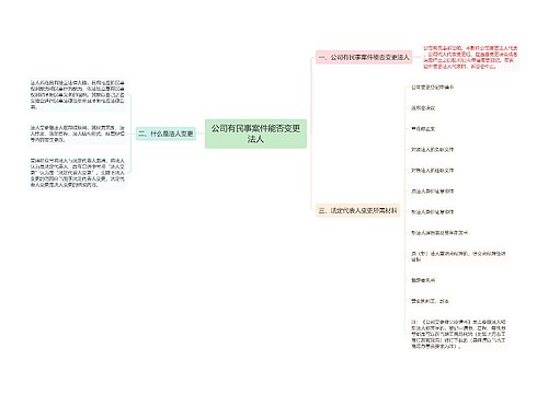 公司有民事案件能否变更法人