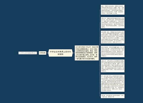 中学生在体育课上受伤向谁索赔