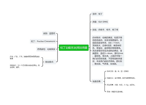 桂丁功能主治|用法用量