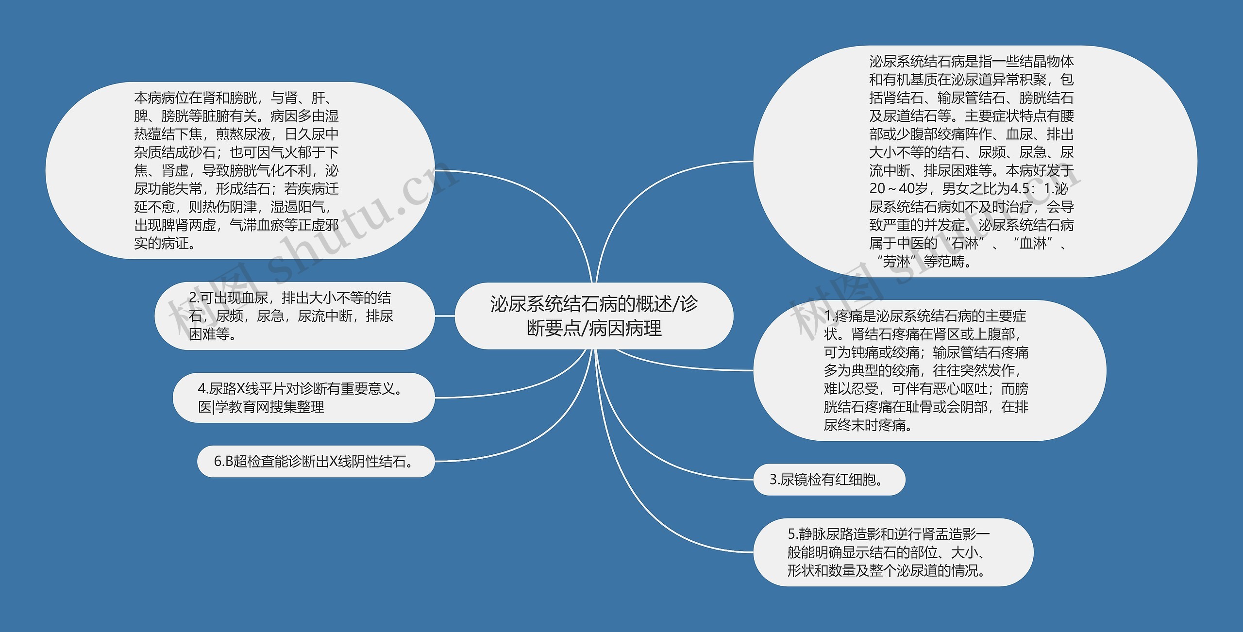 泌尿系统结石病的概述/诊断要点/病因病理