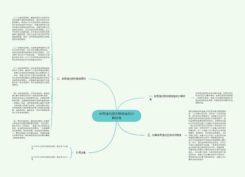 合同违约损失赔偿金的计算标准