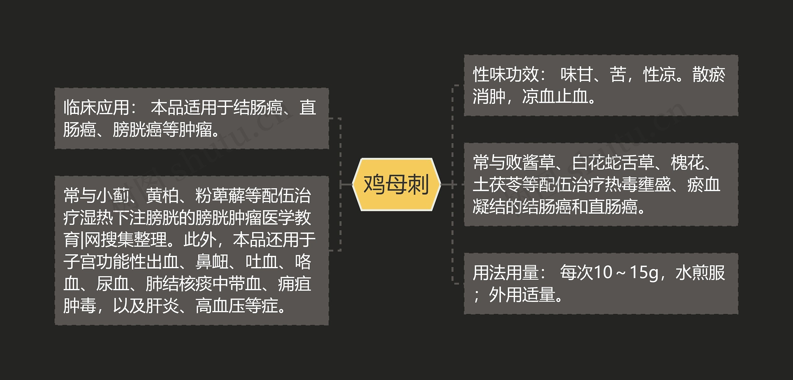 鸡母刺思维导图