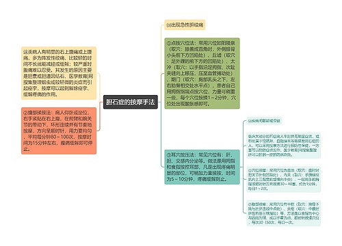 胆石症的按摩手法