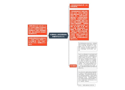 交通事故人身损害赔偿标准最高可达百万元