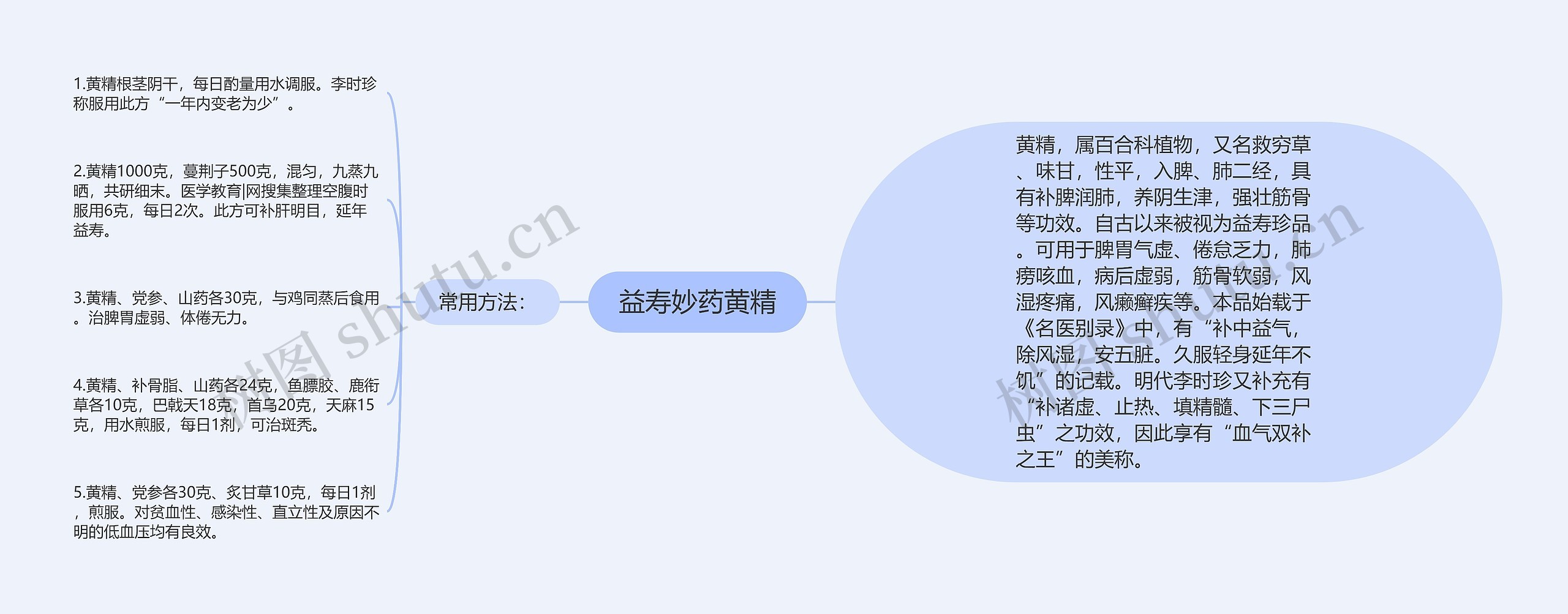 益寿妙药黄精思维导图