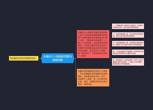 夫妻间个人债务的范围与清偿问题