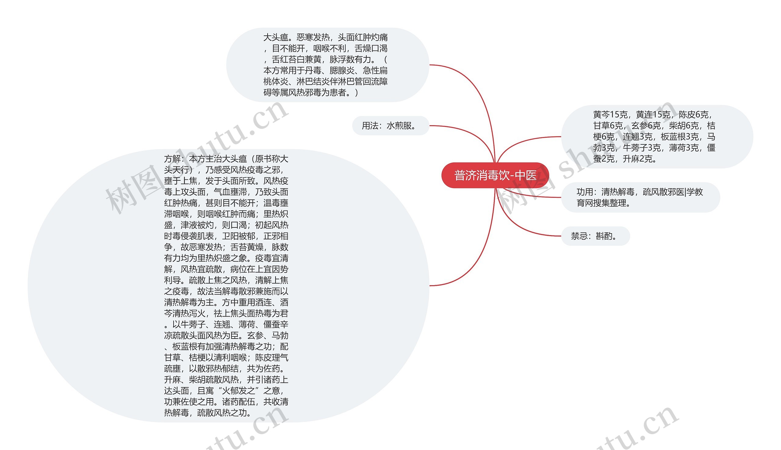 普济消毒饮-中医思维导图