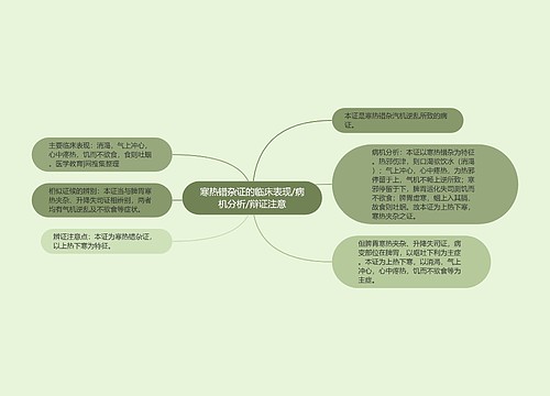 寒热错杂证的临床表现/病机分析/辩证注意