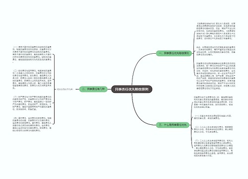 民事责任优先赔偿原则