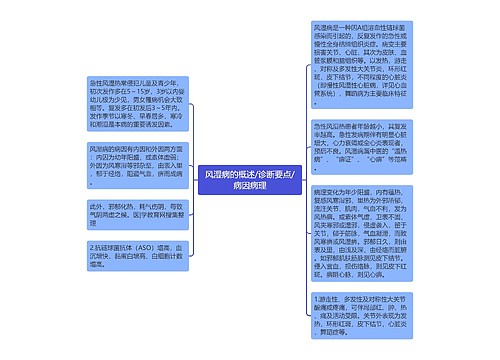 风湿病的概述/诊断要点/病因病理