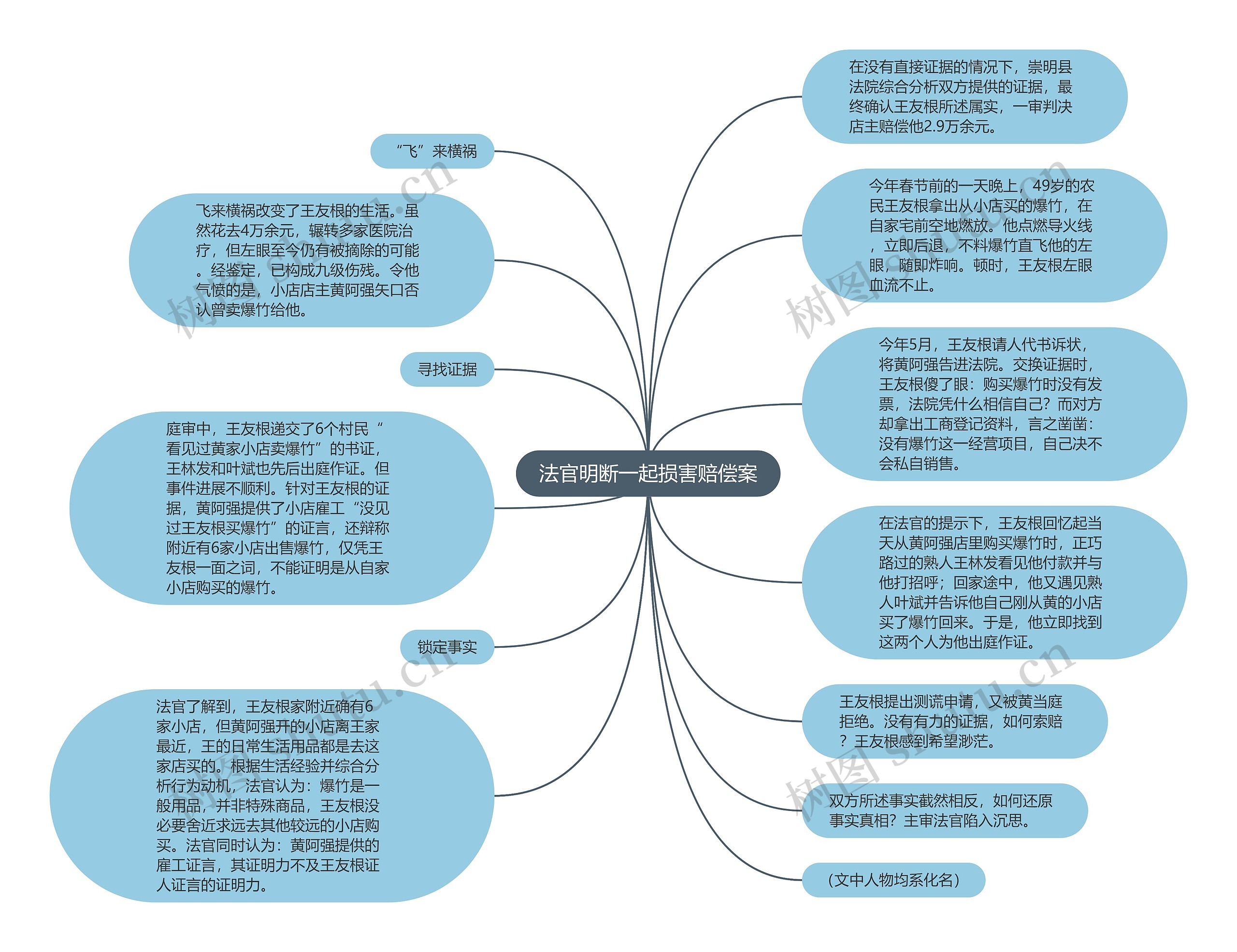 法官明断一起损害赔偿案思维导图