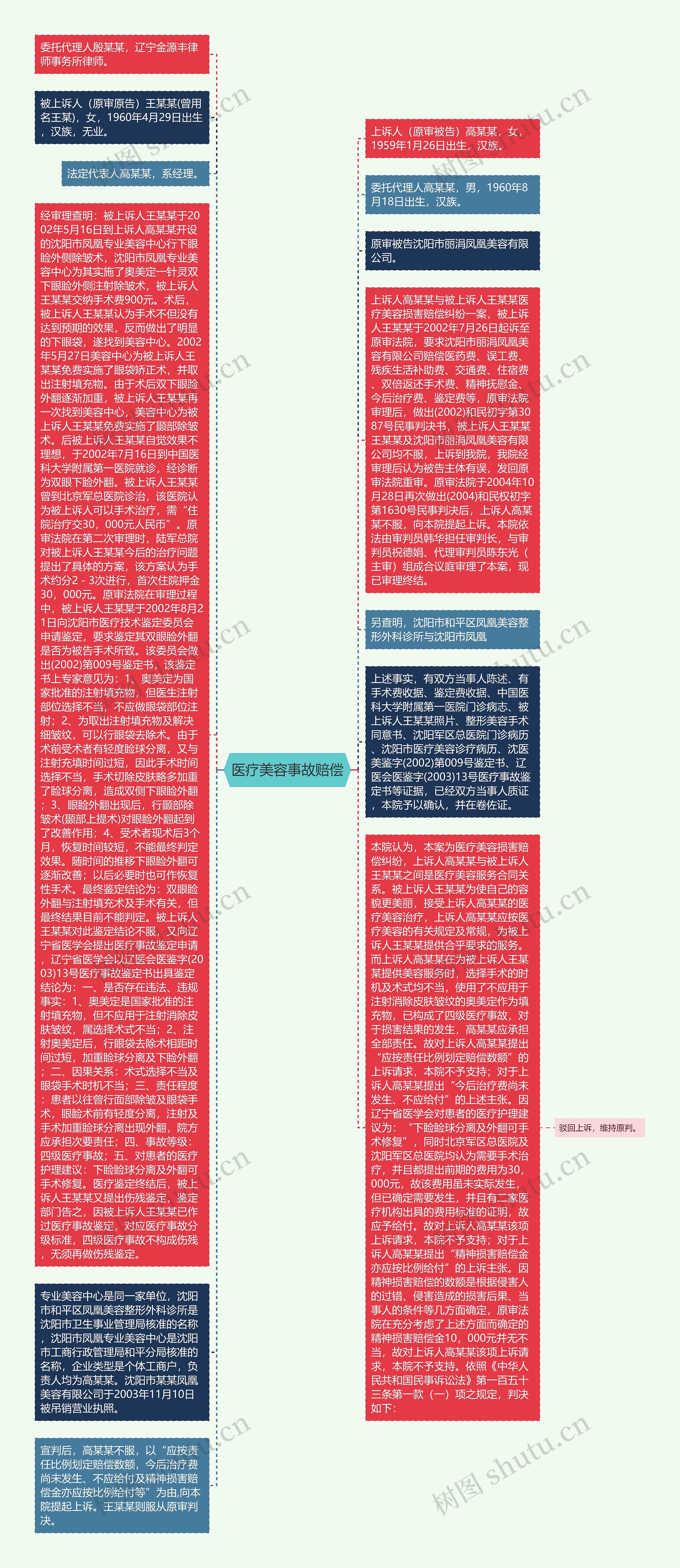 医疗美容事故赔偿思维导图