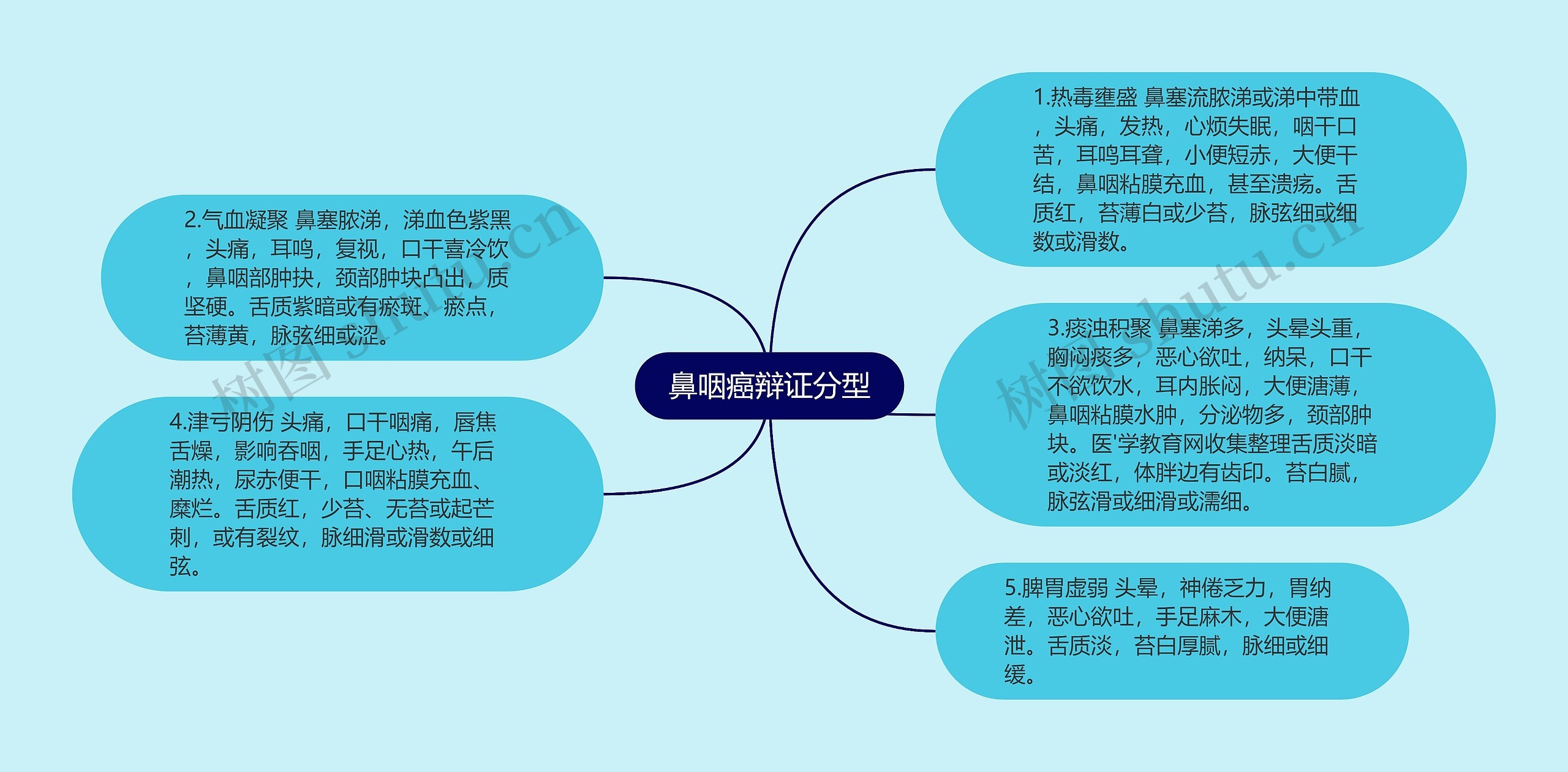 鼻咽癌辩证分型思维导图