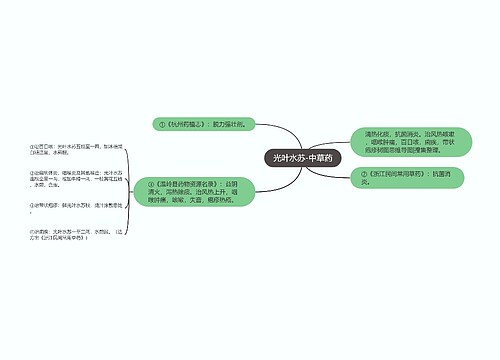 光叶水苏-中草药思维导图