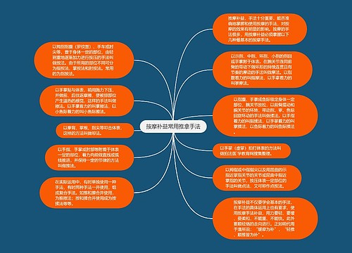 按摩补益常用推拿手法