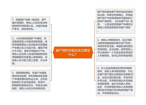 破产债权申报应该注意些什么？