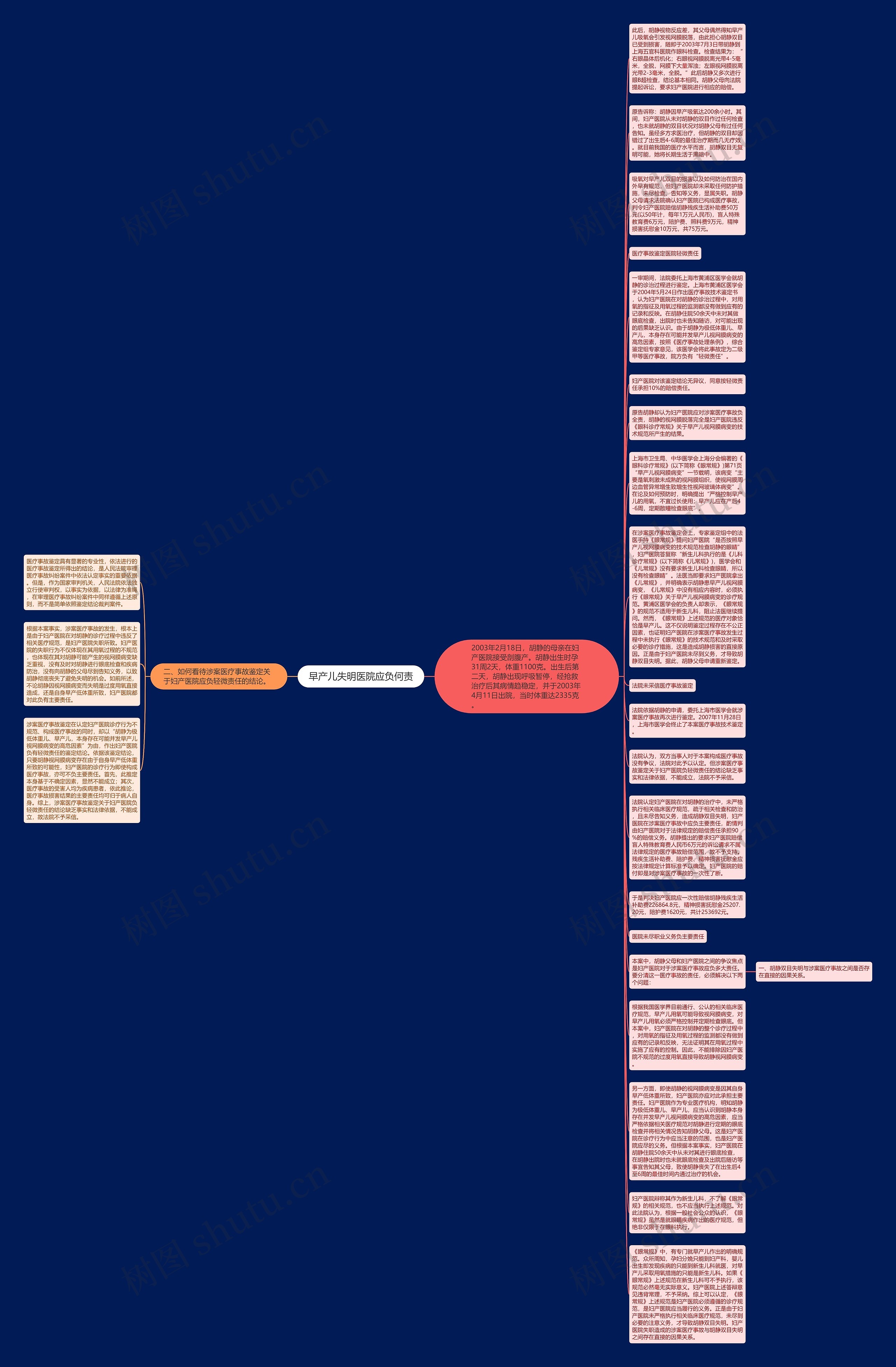 早产儿失明医院应负何责思维导图