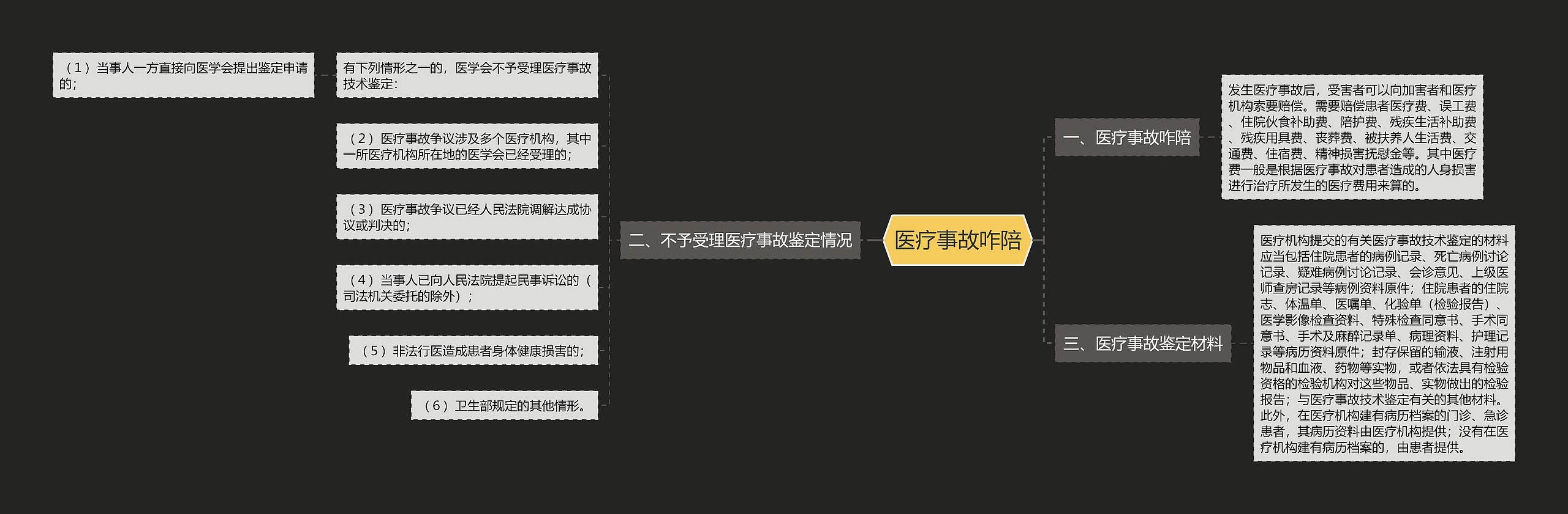 医疗事故咋陪思维导图