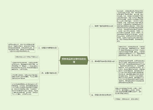 预售商品房法律纠纷的处理