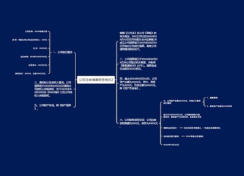 公司注销清算报告格式2