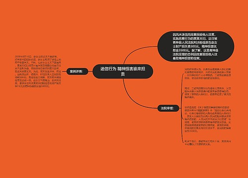 迷信行为 精神损害谁来担责