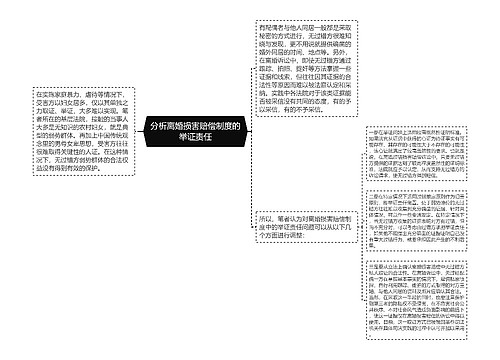 分析离婚损害赔偿制度的举证责任