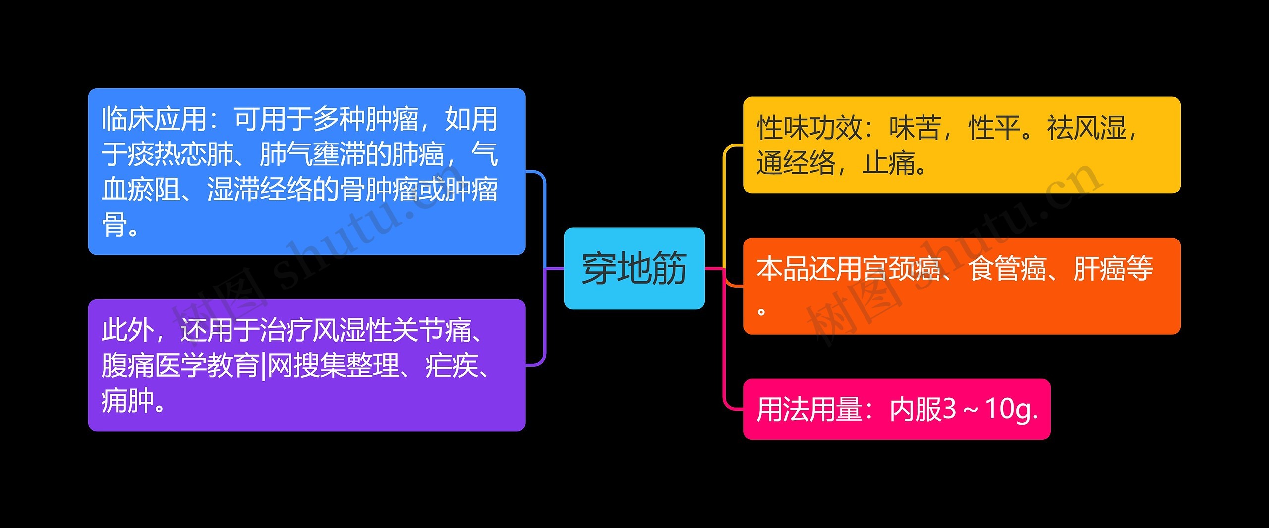 穿地筋思维导图