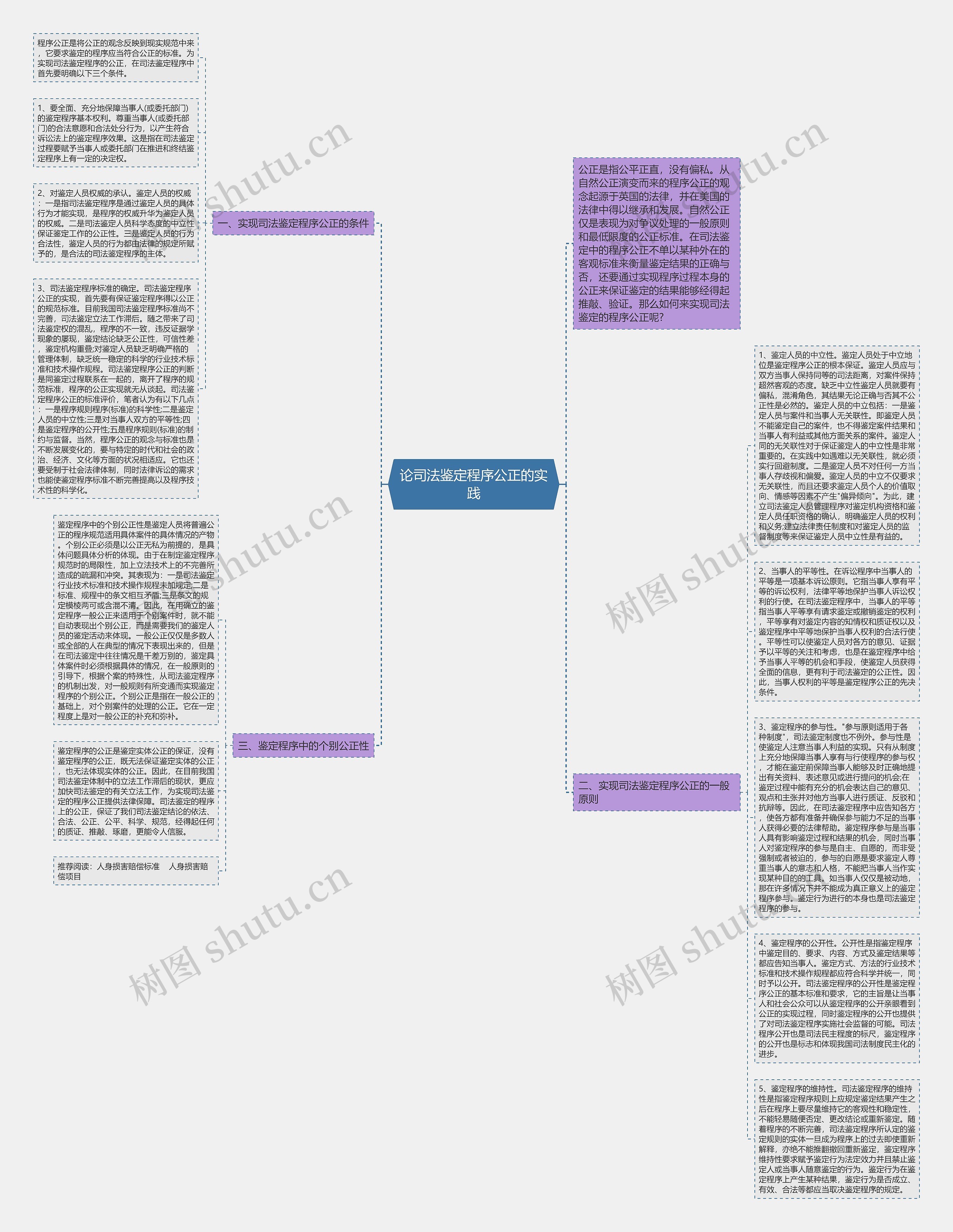 论司法鉴定程序公正的实践思维导图