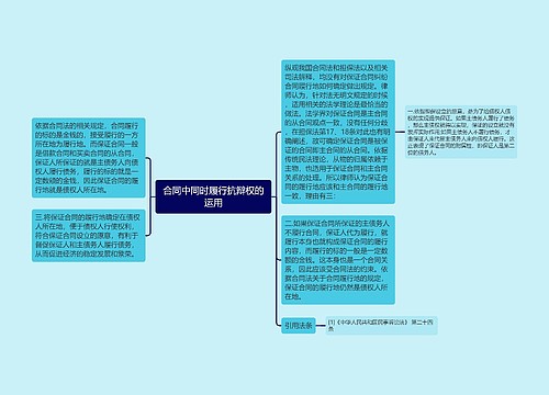 合同中同时履行抗辩权的运用