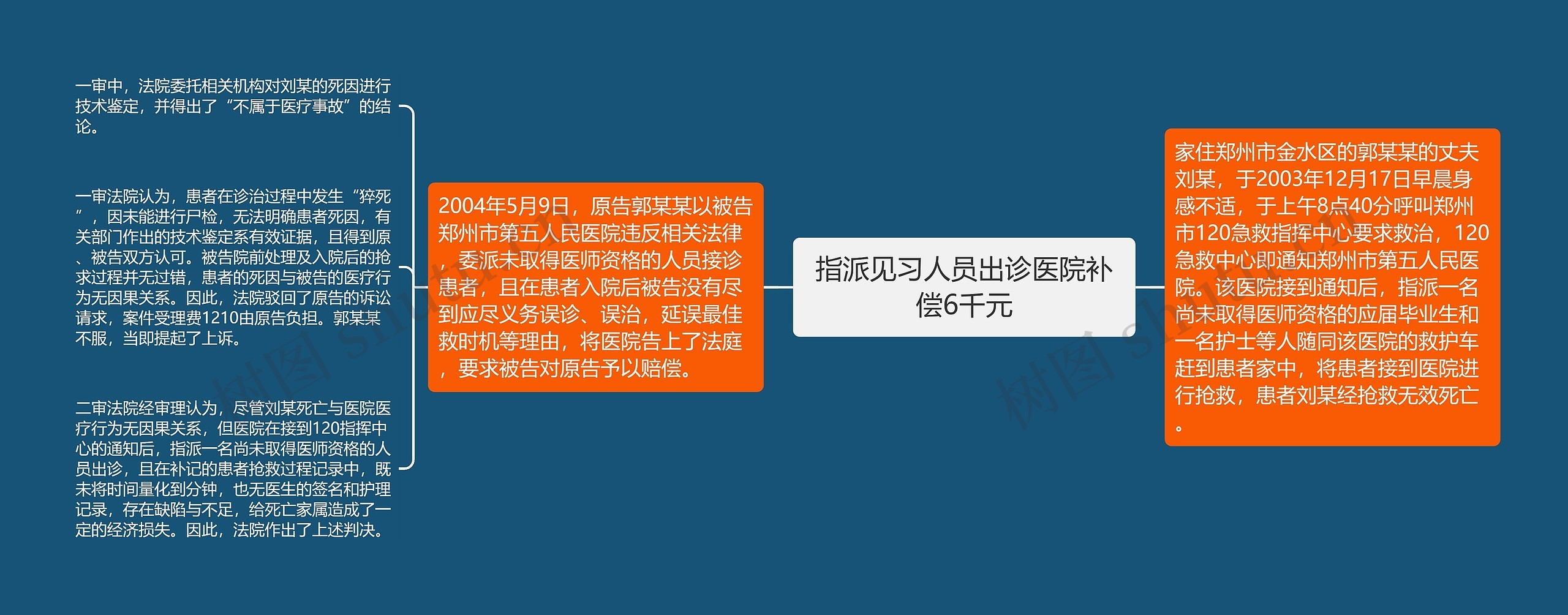 指派见习人员出诊医院补偿6千元思维导图