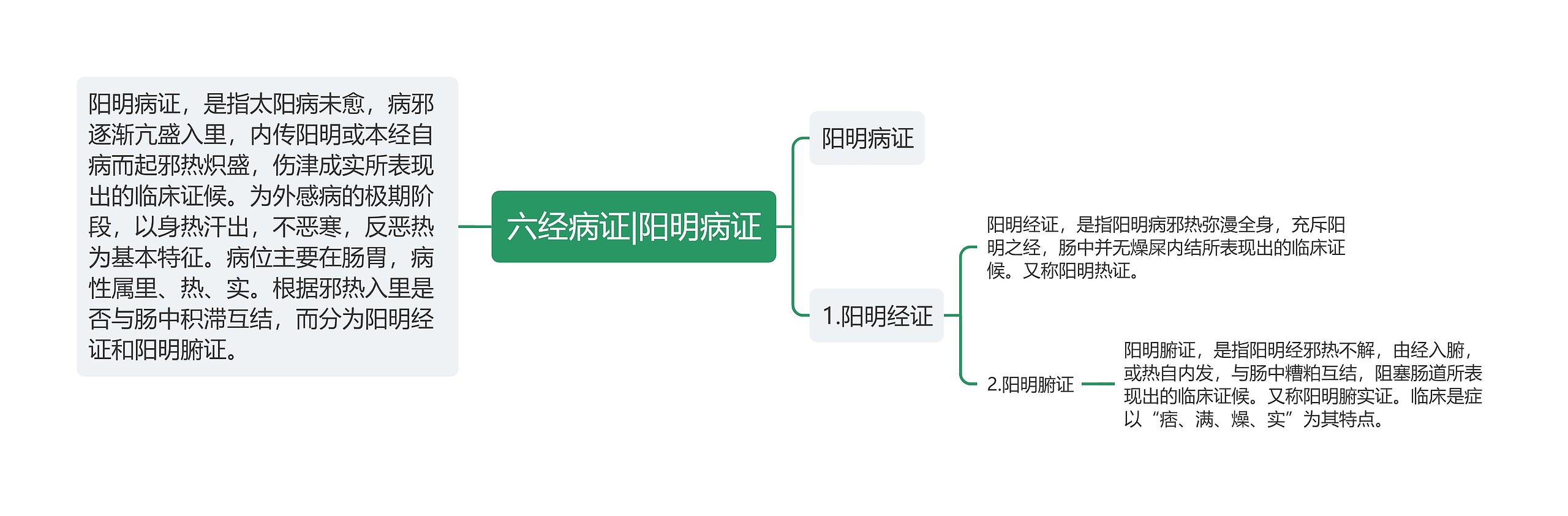 六经病证|阳明病证思维导图