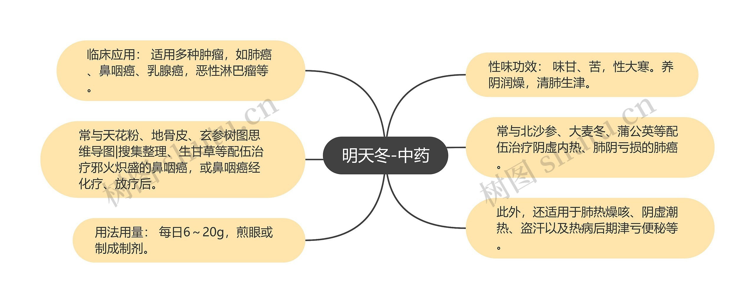 明天冬-中药思维导图