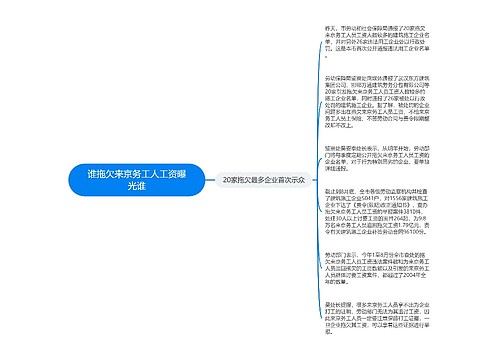 谁拖欠来京务工人工资曝光谁