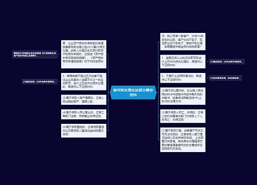 做坏账处理应该提交哪些资料