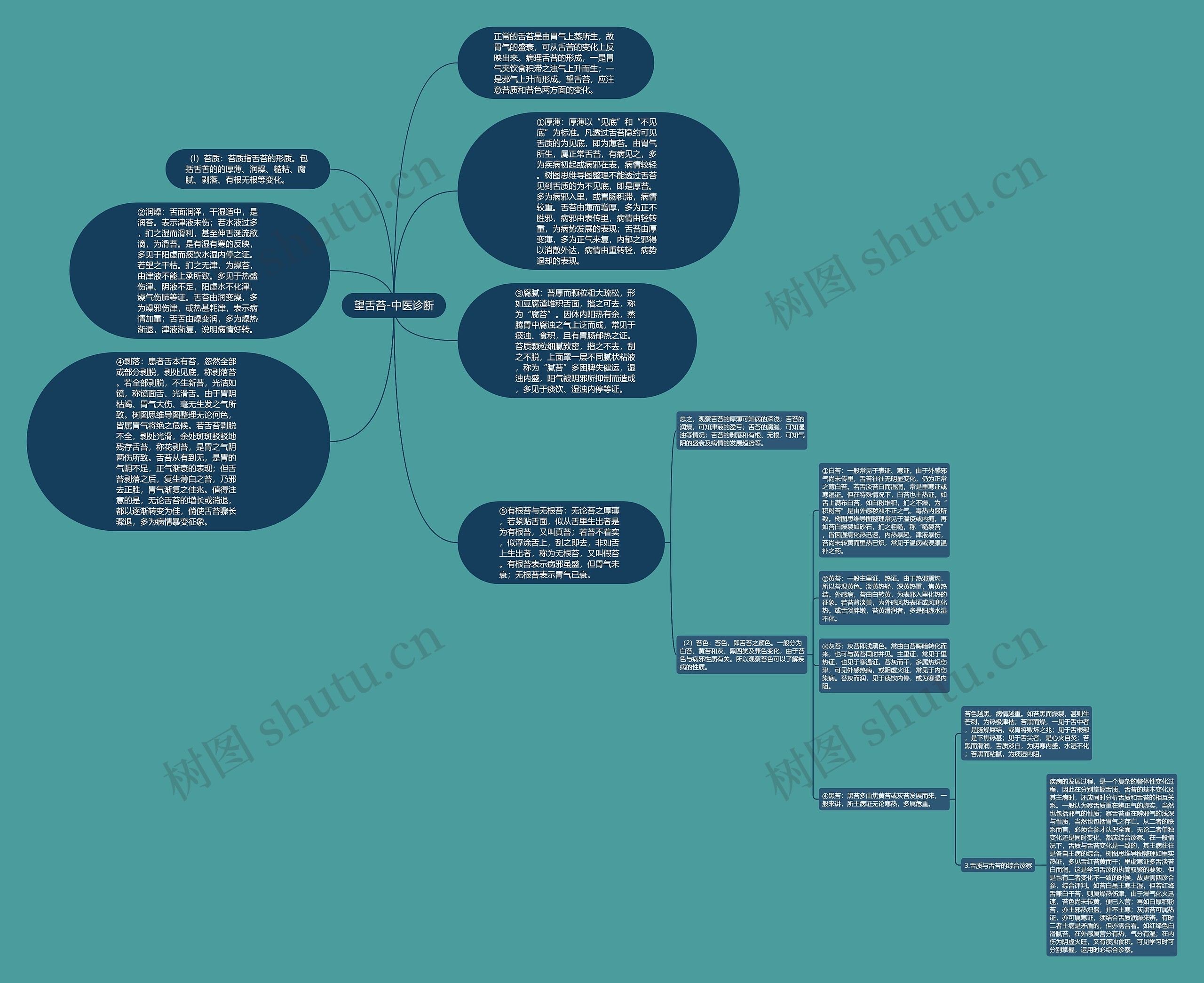 望舌苔-中医诊断思维导图