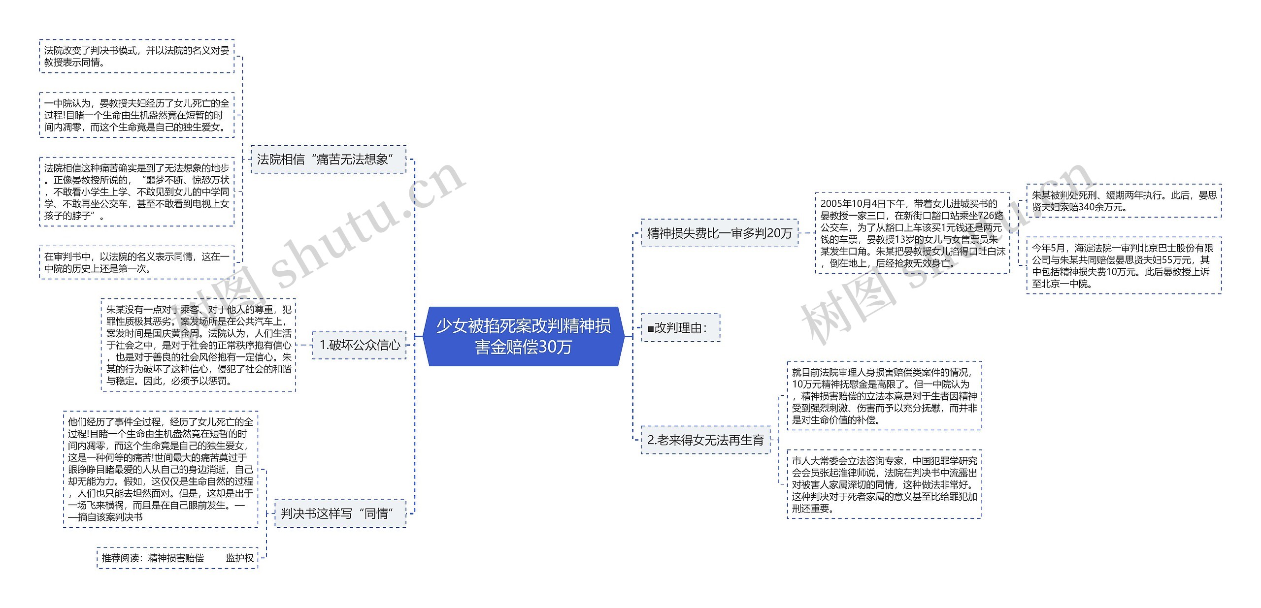 少女被掐死案改判精神损害金赔偿30万思维导图