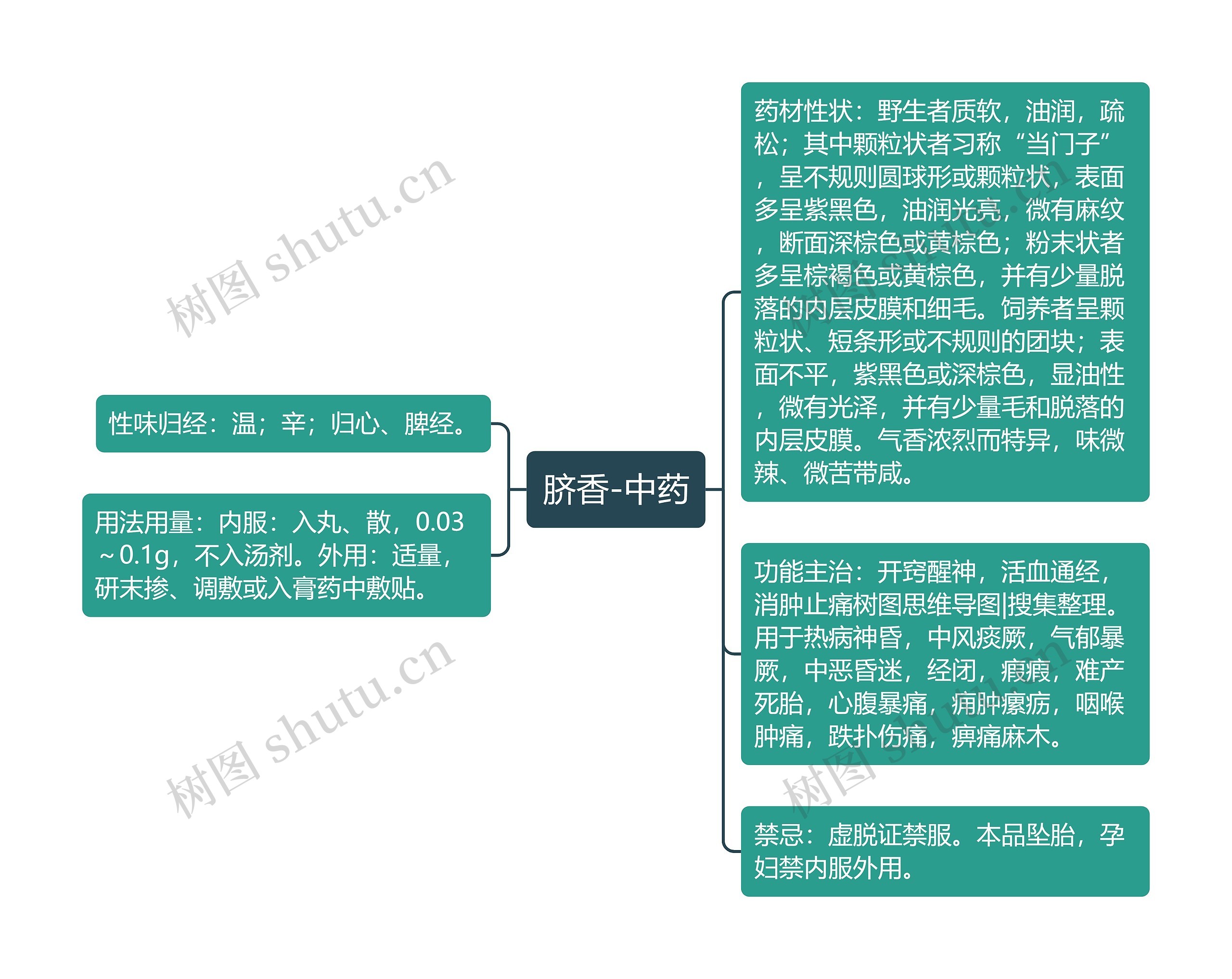脐香-中药思维导图高清图 脐香-中药思维导图