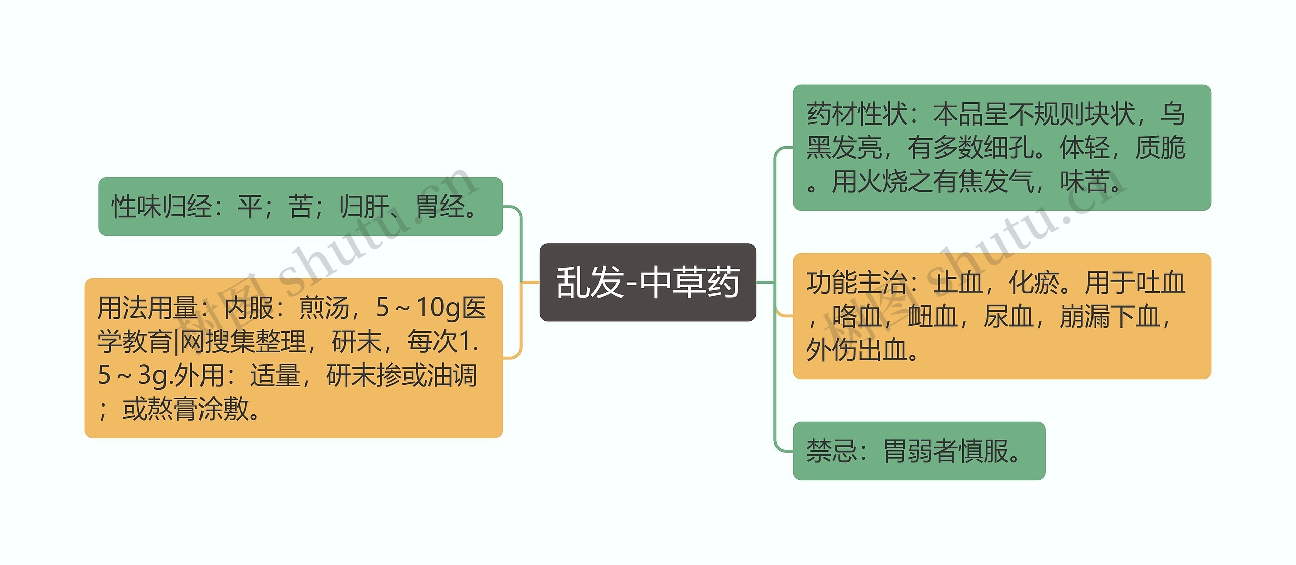 乱发-中草药思维导图