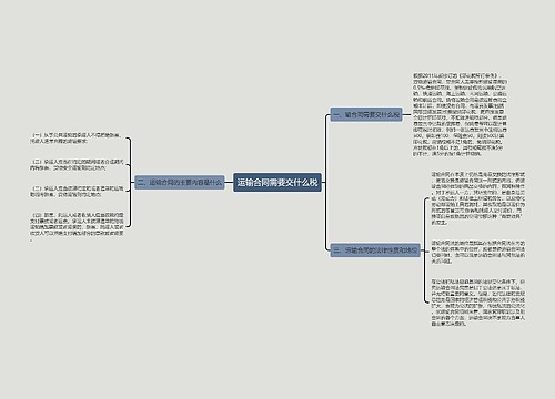 运输合同需要交什么税