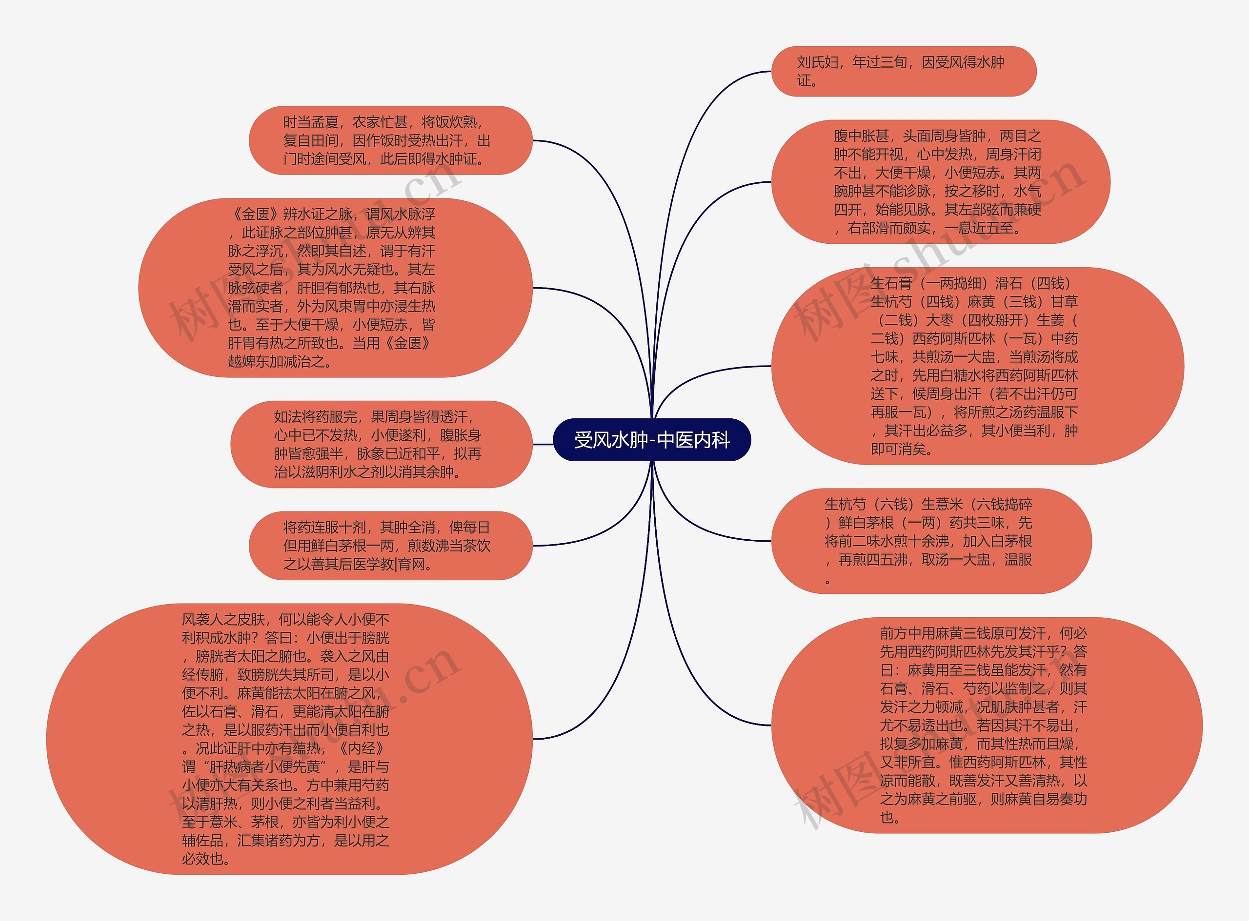 受风水肿-中医内科思维导图
