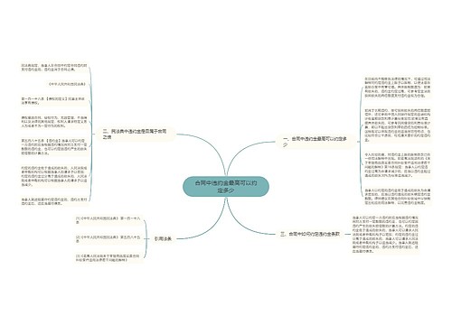 合同中违约金最高可以约定多少